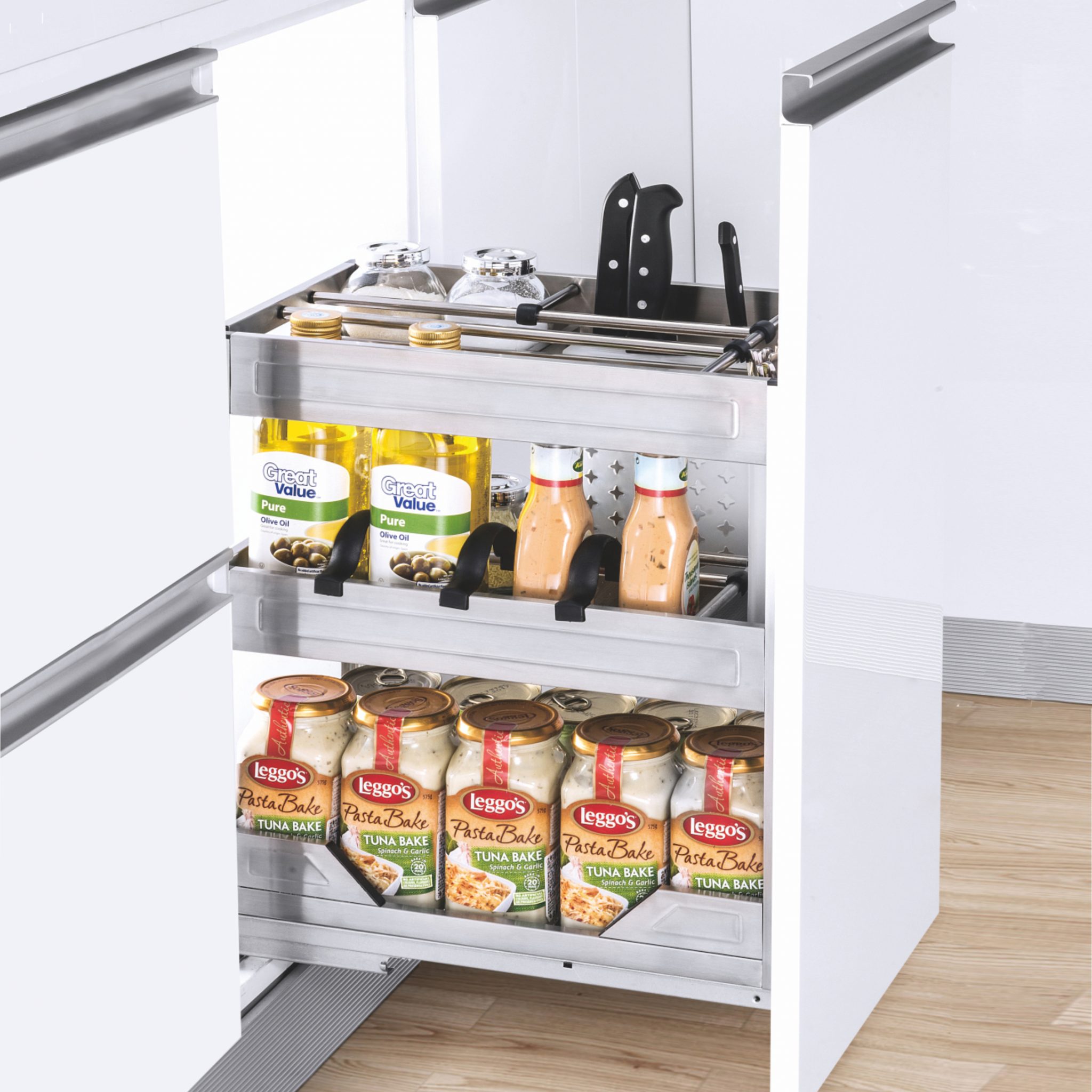 Drawer Spice Rack For 350mm cabinet2 - Kithcen Park