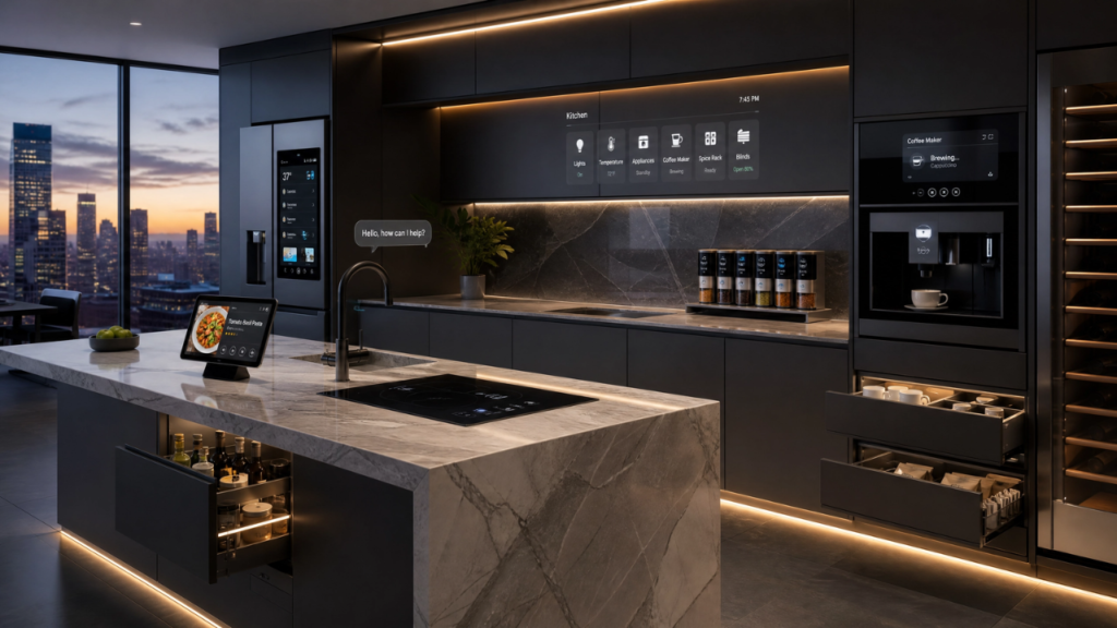 Modern Kitchen Design with Accessories