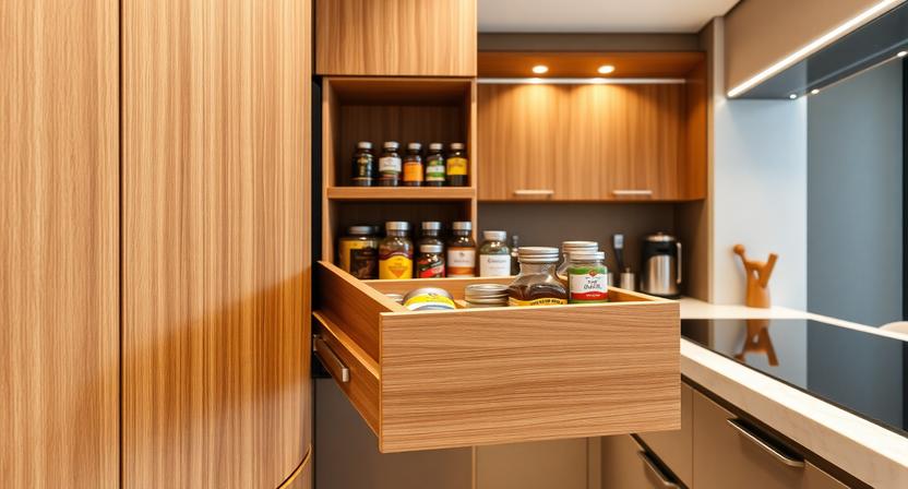 wood side basket for 260mm cabinet