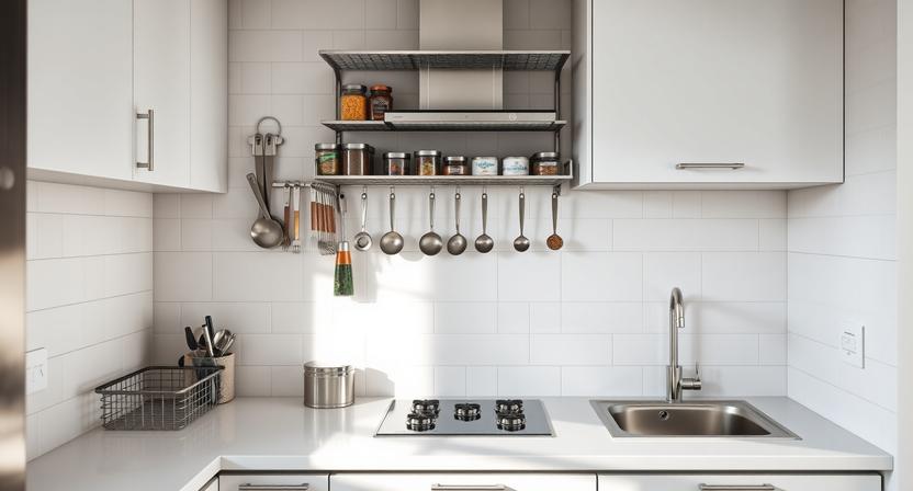 wall hanging kitchen rack