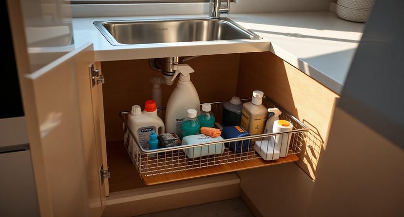 Steel Sink Drawer Basket SS Soft Close