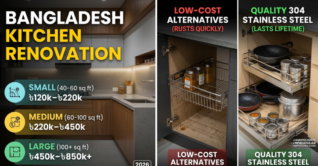 Modular Kitchen Renovation Cost in Bangladesh (2026 Guide)