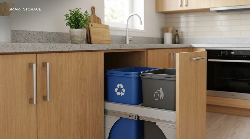 Kitchen Cabinet With Trash Bin: Smart Storage Ideas
