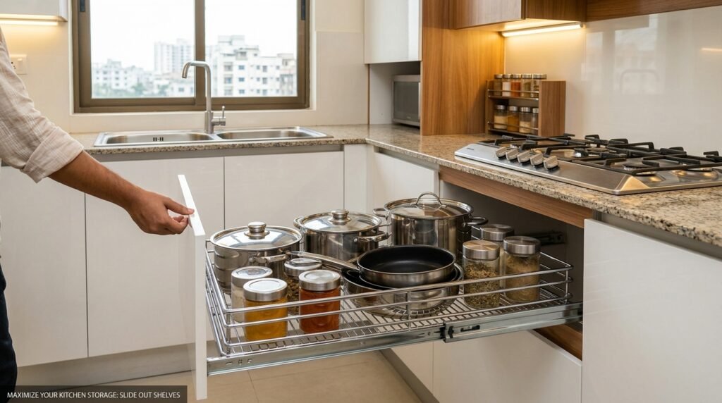 Slide Out Shelves: Smart Ways to Organize Kitchen Cabinets
