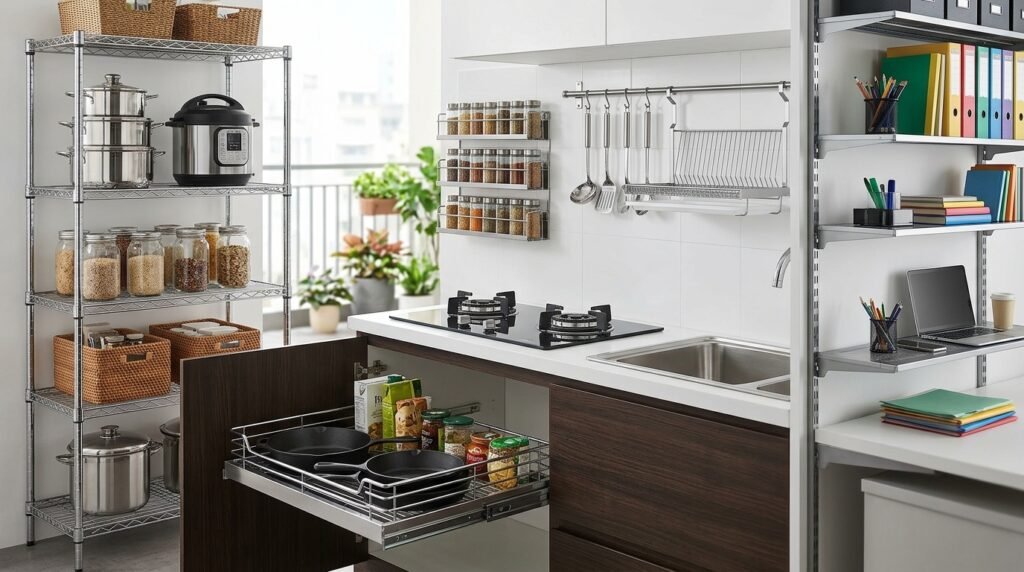 Kitchen Pot Rack Ideas for Space-Saving Cookware Storage