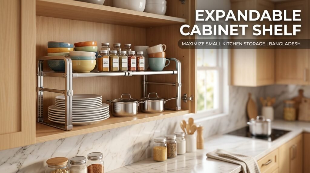 Expandable Cabinet Shelf: Smart Storage for Small Kitchens