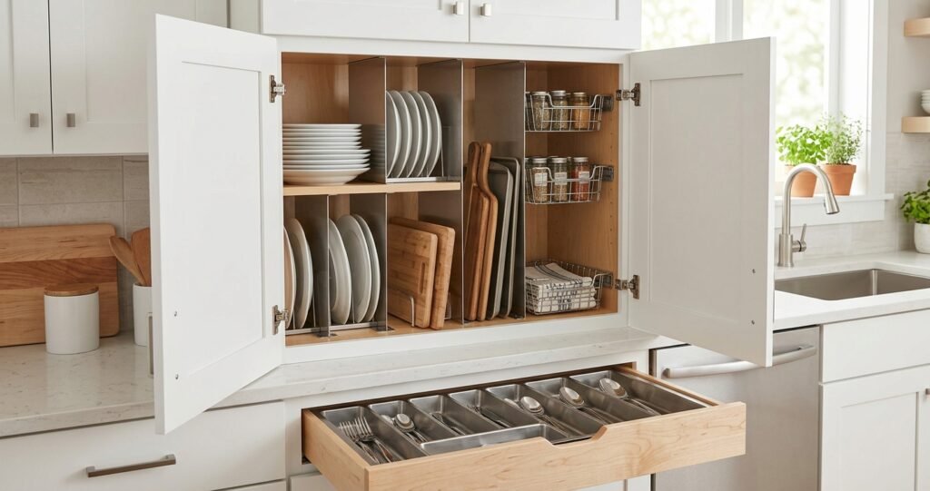 Kitchen Cabinet Divider Ideas for a More Organized Kitchen