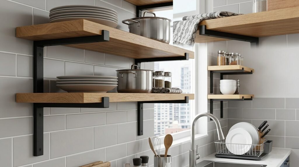 Heavy Duty Brackets for Strong Kitchen Shelving