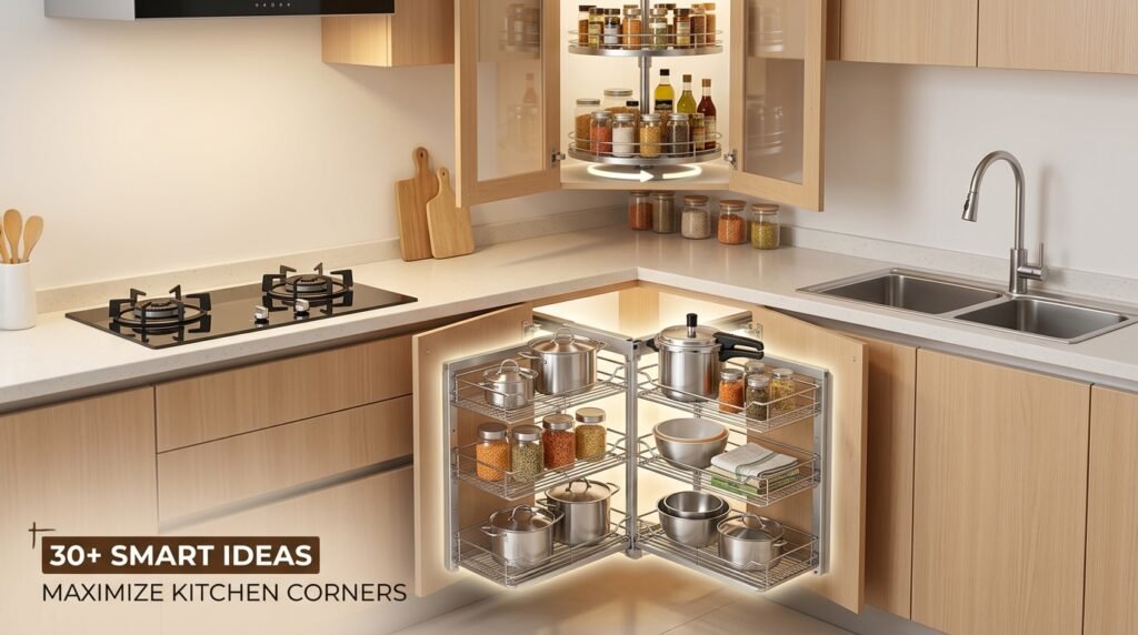 30 Smart Kitchen Corner Storage Ideas to Save Space!