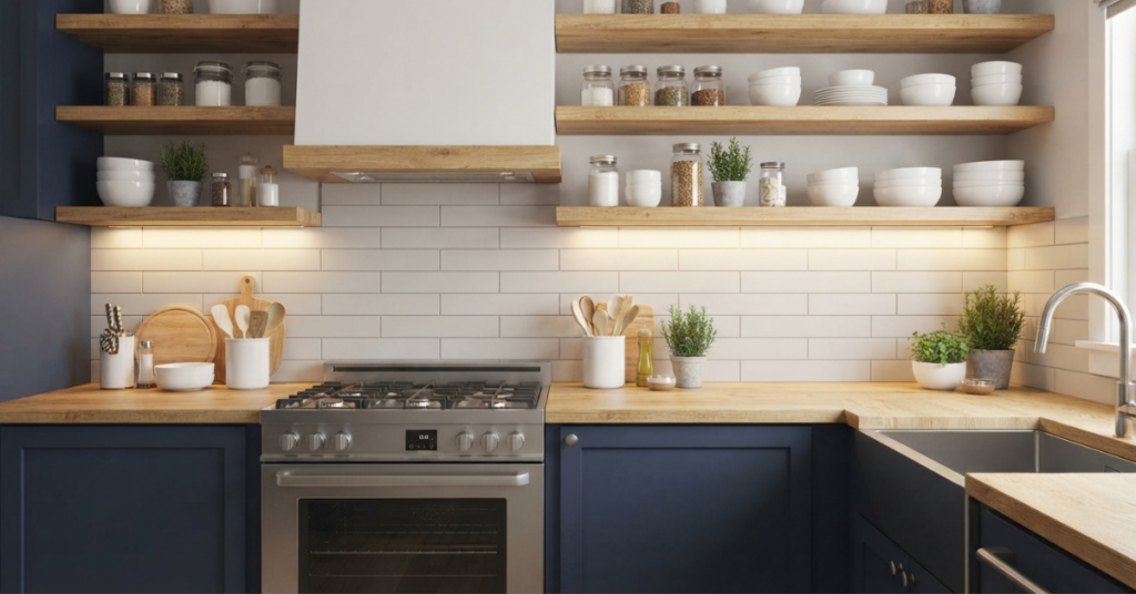 26 Open Shelving Ideas for Kitchen Storage & Style