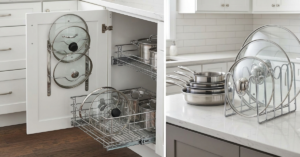 13 Best Pot Lid Organizer Solutions for Kitchens 
