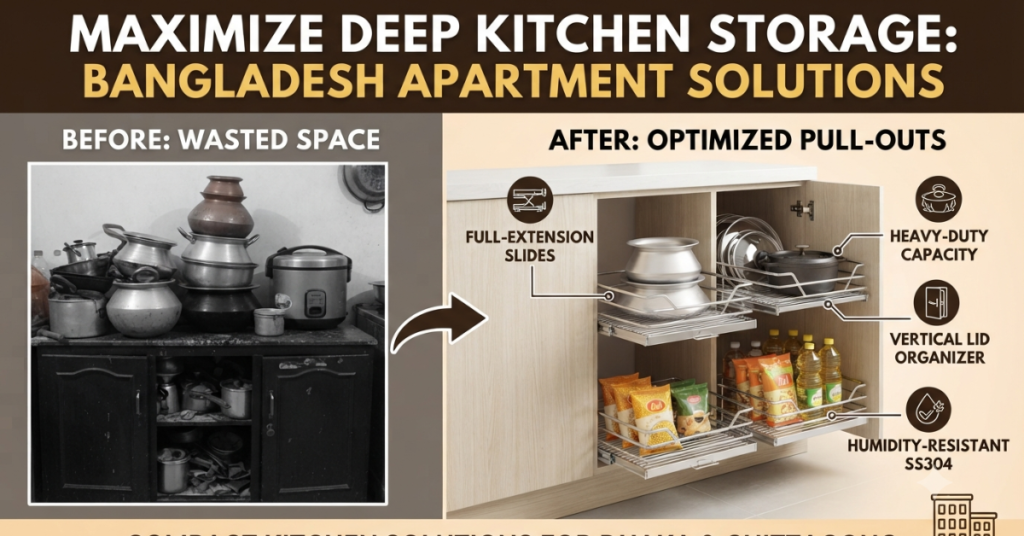 Deep Storage Cabinet Solutions for Modern BD Kitchens