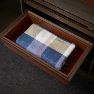 Leather clothing basket