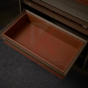 Leather clothing basket